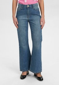 Nümph Široké džíny - med blue washed denim