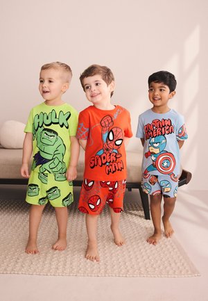 Next, REGULAR FIT - MARVEL 3 PACK SET - Nachtwäsche Set - red/blue/green