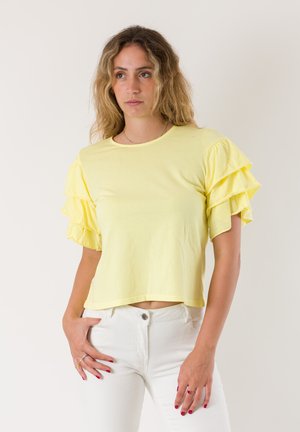 T-shirt con stampa - giallo