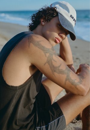 PULL&BEAR, PANEL - BOARD SHORTS - Badeshorts - black