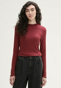 TOM TAILOR DENIM MIT STRUKTUR - Top s dlhým rukávom - deep wine red