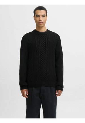 EINFARBIG - Pulover - black