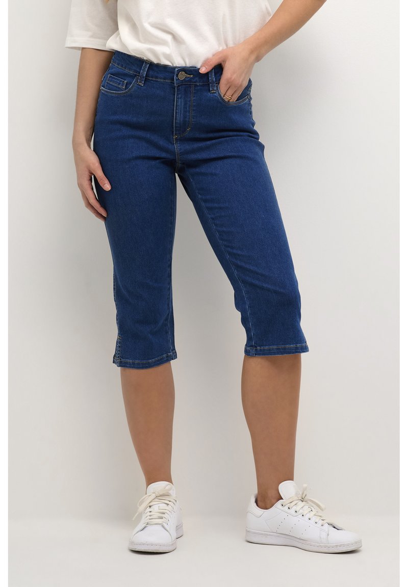 Kaffe - VICKY CAPRI  - Denimové šortky - medium blue washed denim, Zväčšiť