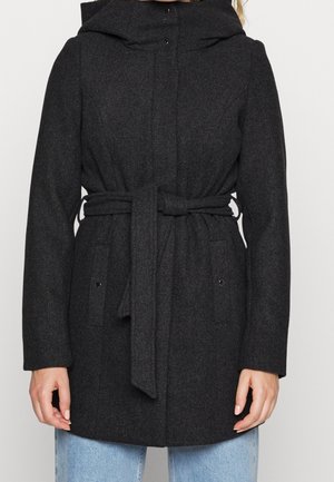 Halflange jas - mottled dark grey