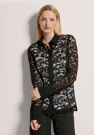 SET - Hemdbluse - black   natural white