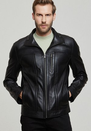 Leather jacket - black