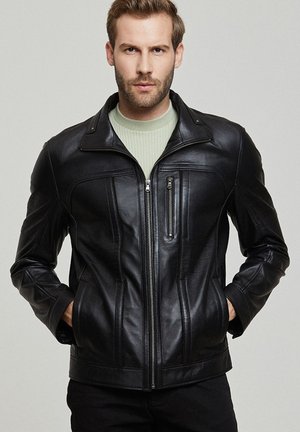 Lederjacke - black