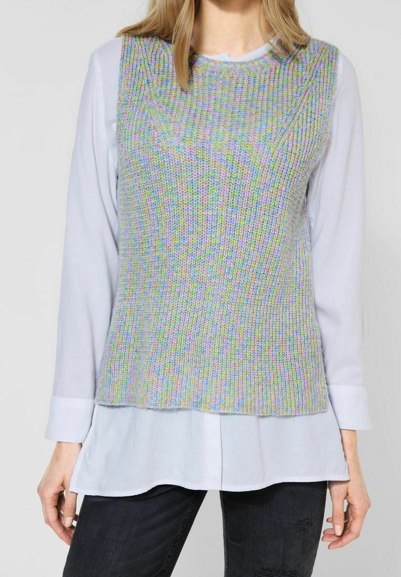 Street One Stickad tröja - purple