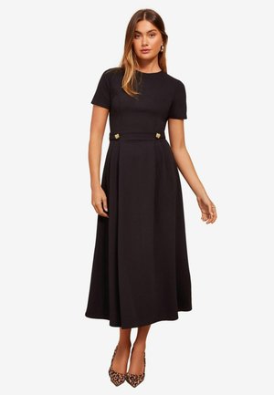 Friends Like These, TAB DETAIL MIDI DRESS - Freizeitkleid - black