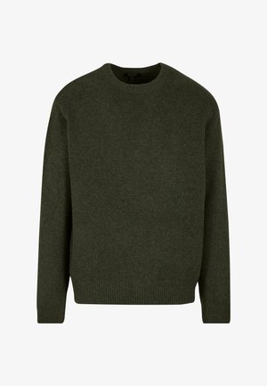 Oliivroheline kudumipesu, millel on ümmargune kaelus, soonilised varrukasuudmed ja äär. Valmistatud pehmest materjalist, millel on klassikaline kastilise kujuga lõige.