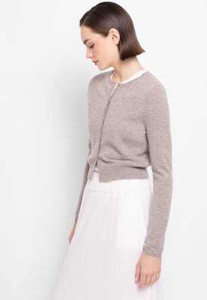ROUND NECK - Strickjacke - beige