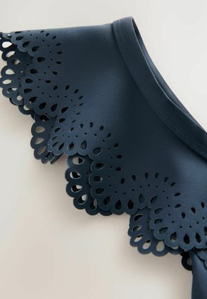 Next REGULAR FIT - PLUNGE FRILL LASER CUT TUMMY CONTROL  - Swimsuit - navy