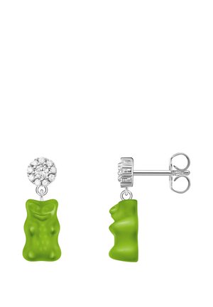 Ohrringe - silberfarben/grün/weiß