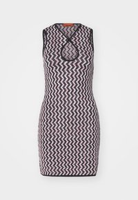 SLEEVELESS SHORT DRESS - Jumper dress - black/space dyed rose