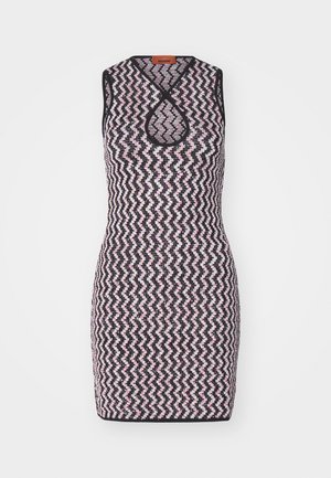 Missoni SLEEVELESS SHORT DRESS - Robe pull - black/space dyed rose