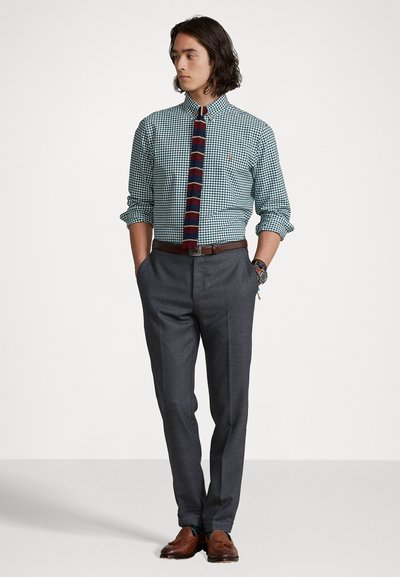 Polo Ralph Lauren GINGHAM OXFORD SHIRT - Krekls - pine/white
