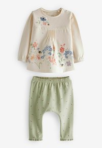Next 6 PIECE SET STANDARD - Retuusid - püksid - green/white floral
