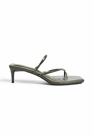 SQUARED TOE  - T-bar sandals - khaki