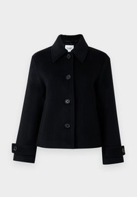 SHORT BUTTON THROUGH JACKET - Short coat - black