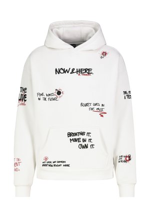 MIT ALLOVERPRINT - Hoodie - white
