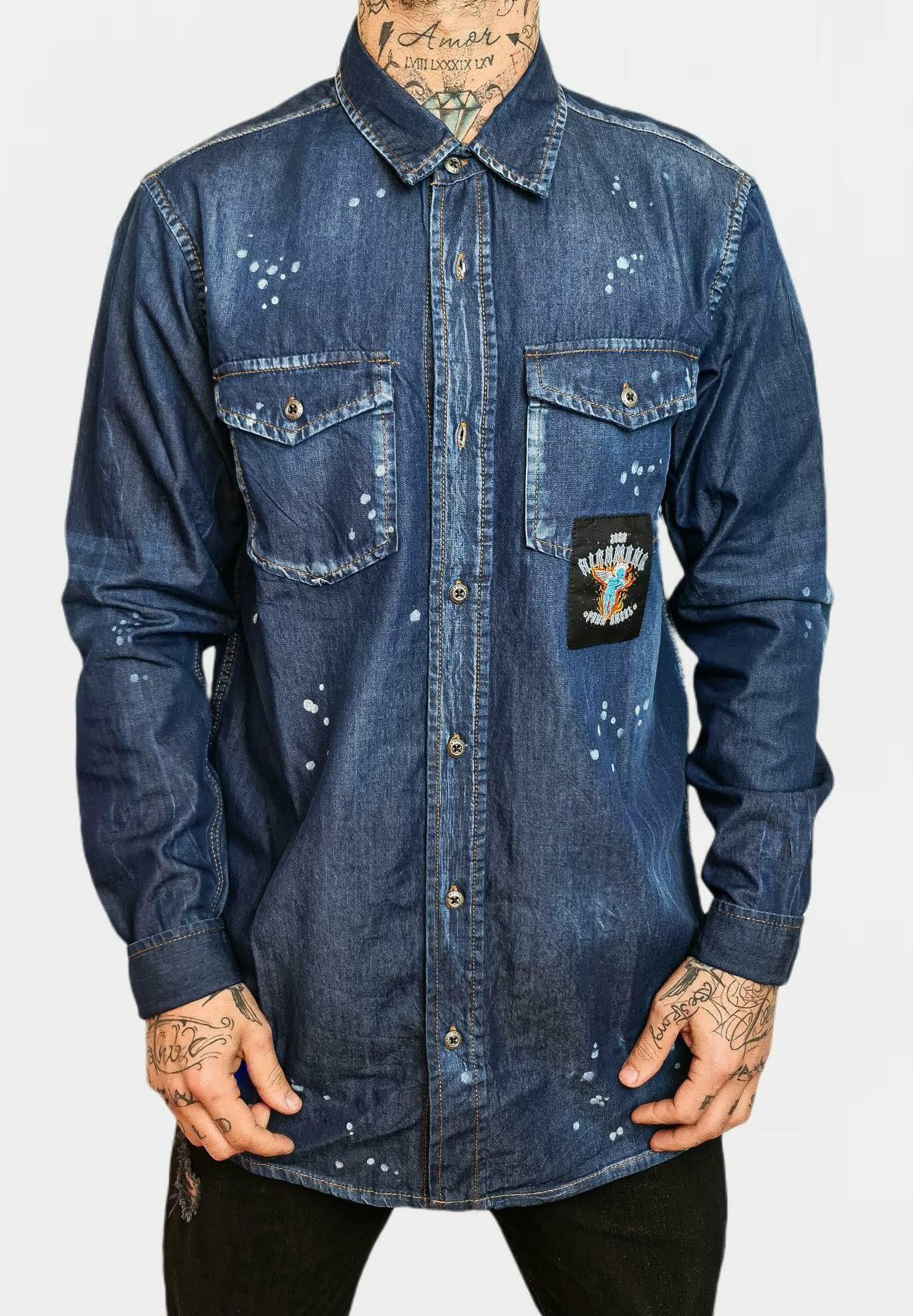 Richmond ARMANDO LONG - Camicia - blu denim - Zalando.it
