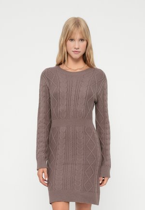 PCRORY CABEL DRESS - Robe pull - morel