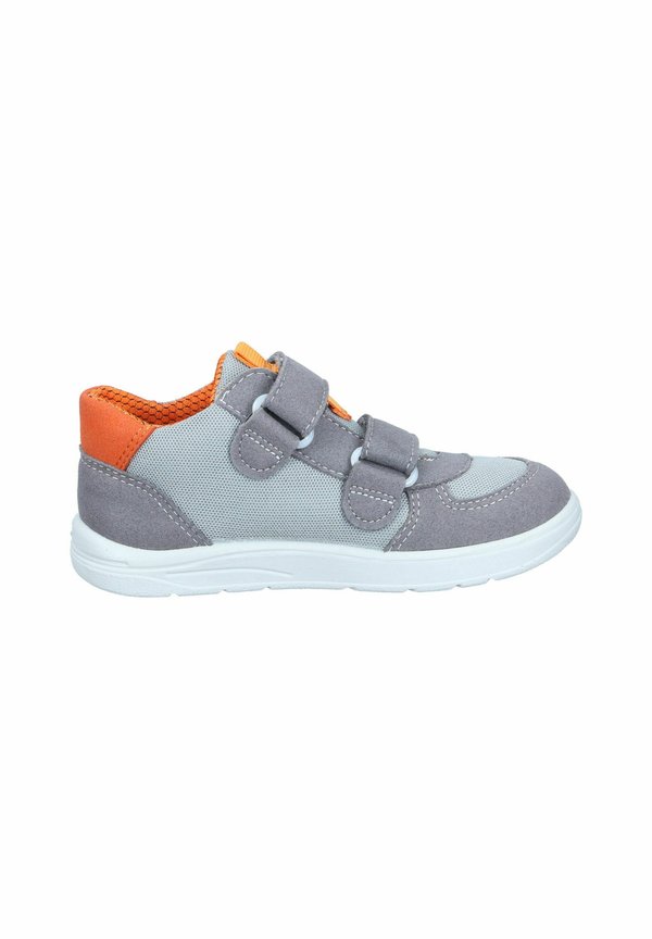 Lauflernschuh – hellgrau graphit orange