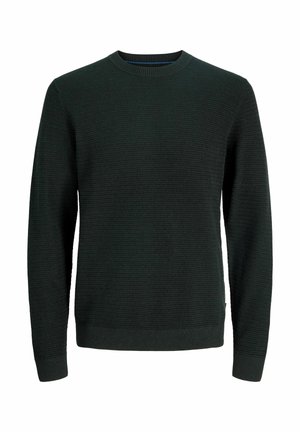 Jack & Jones PREMIUM, KNITTED PULLOVER PLAIN KNITTED PULLOVER - Trui - scarab