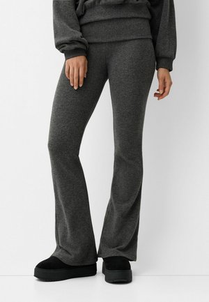 FLARED WITH FOLD-OVER WAIST - Broek - dark grey