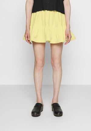LORNA LUXE SERSI EXAGGERATED FRILL SKIRT - Minissaia - lemon