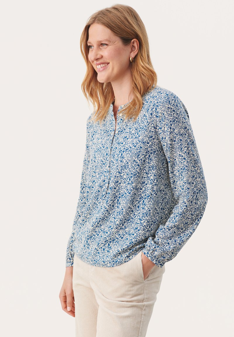 Part Two ANVI - Maglietta a manica lunga - blue opal mini print