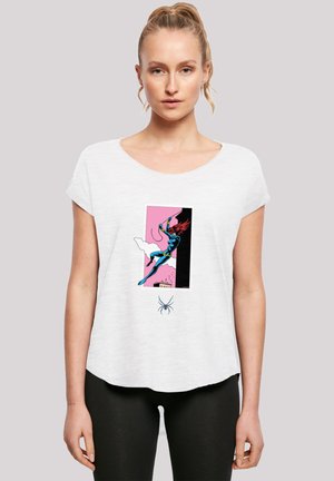 MARVEL COMICS BLACK WIDOW ROOF JUMP - Print T-shirt - white
