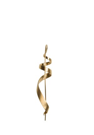 RINGLET RIGHT - Single earring - gold plated silver coloured