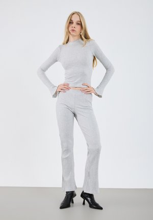 SET - Nohavice - light grey melange