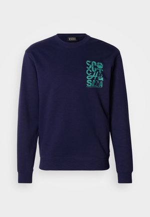Scotch & Soda, LEFT CHEST LOGO - Sweater - peacoat
