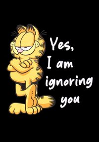 Henry Tiger GARFIELD IGNORING YOU - T-shirts print - black