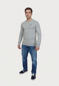 U.S. Polo Assn. V-NECK - Pulóver - grau