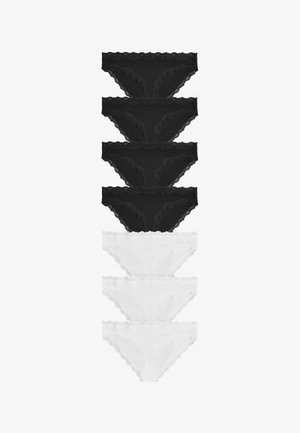 THE SET, 7 PACK - Brazilian slips - black white