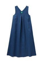 United Colors Of Benetton Vestito Donna | Girocollo Mezza Manica Con Tascone | Morbido Cotone, Vestibilità Comoda