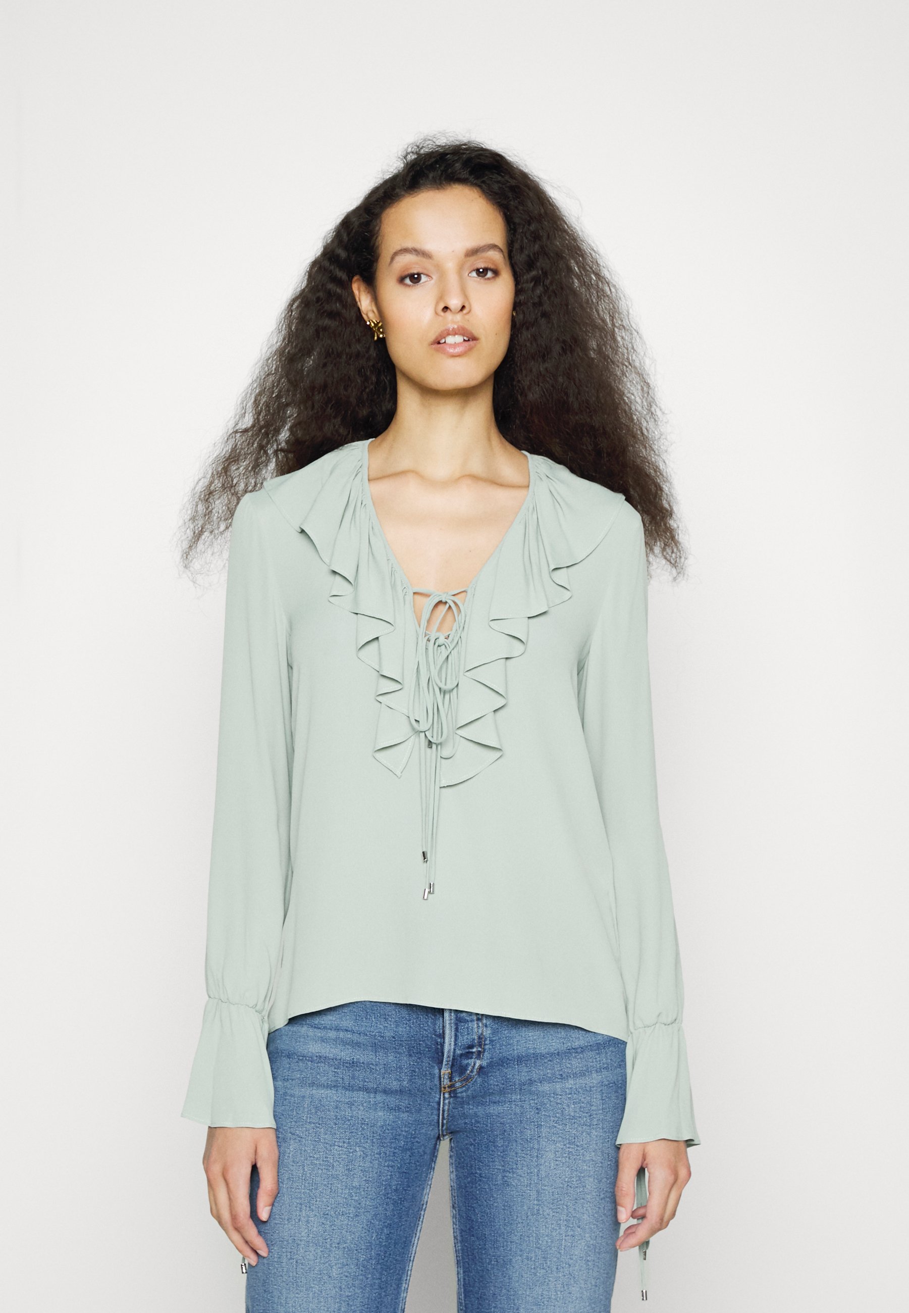 Patrizia Pepe CAMICIA BLOUSE - Camicetta - algae green/verde - Zalando