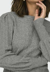 ONLY ONLKATIA STRUC PUFF ONECK - Trui - medium grey melange