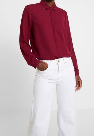 Button-down blouse - dark red