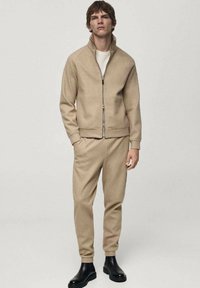Mango Mikina so zipsom - beige