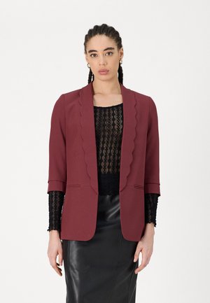 ONLELLY 3/4 LIFE SCALLOP - Blazer - red mahogany