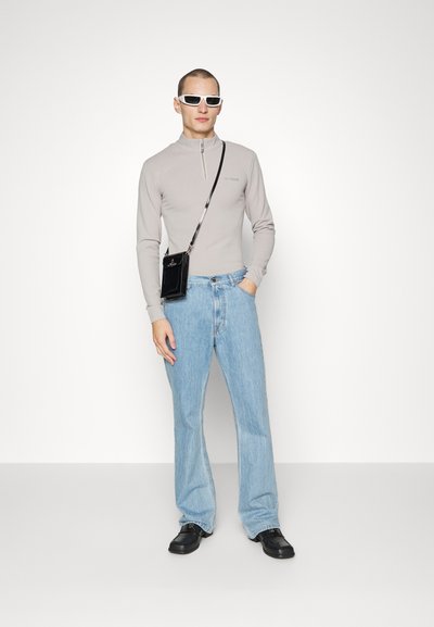 Han Kjøbenhavn LOGO HALF ZIP SHARP LONG SLEEVE - Μπλούζα με μακριά μανίκια - grey