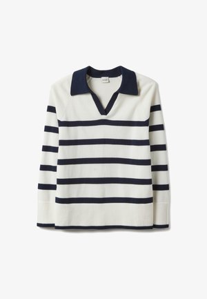 Stefanel, STRIPED REGULAR FIT - Polo - white blue