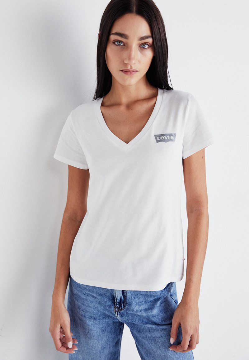 Levi's® PERFECT VNECK - Paprasti marškinėliai - bright white