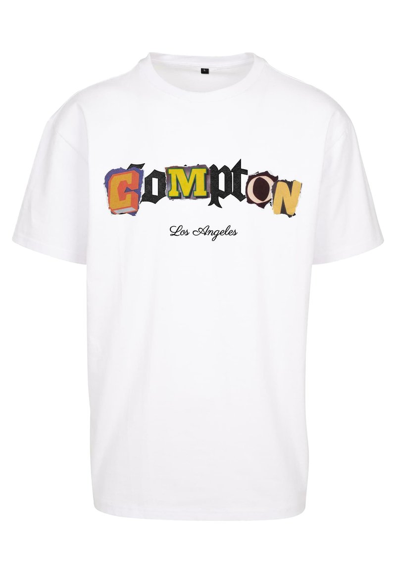 Upscale by Mister Tee COMPTON L A Tshirt med print white/vit