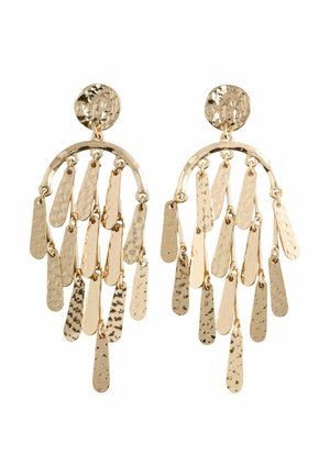 Next, HAMMERED STATEMENT CHANDELIER EARRINGS . - Earrings - gold tone
