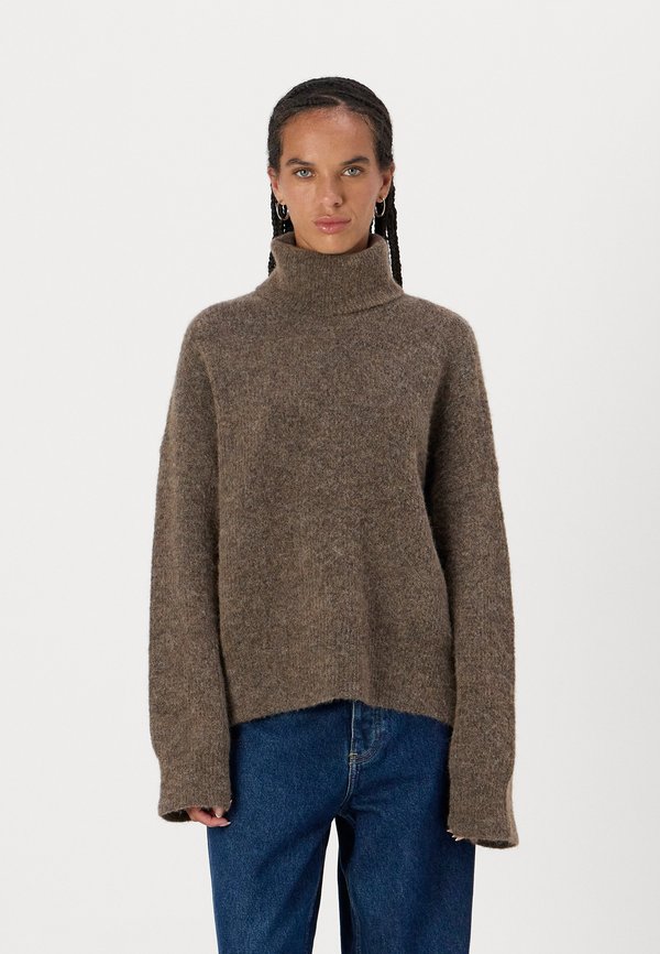 ALPHA  - Jumper - dark sand melange